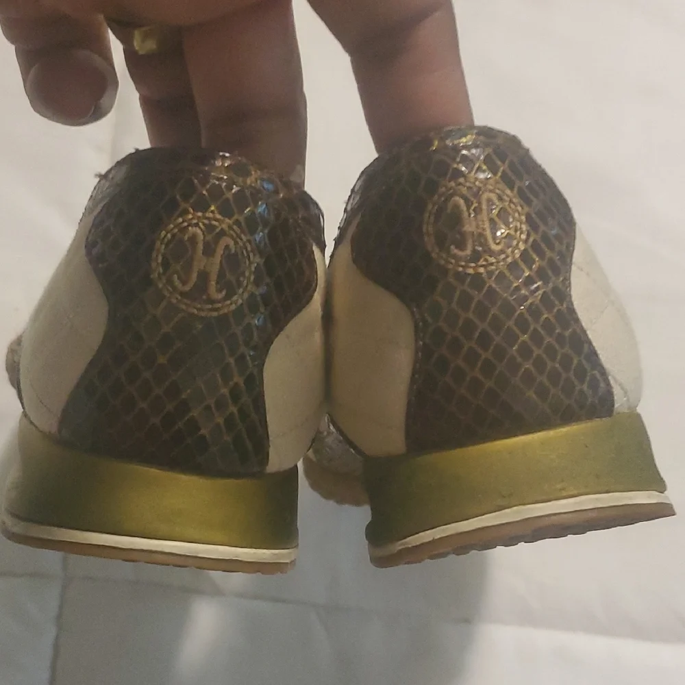 Nike Air X Cole Haan Cream Quilted Mary Jane Flats Loafers